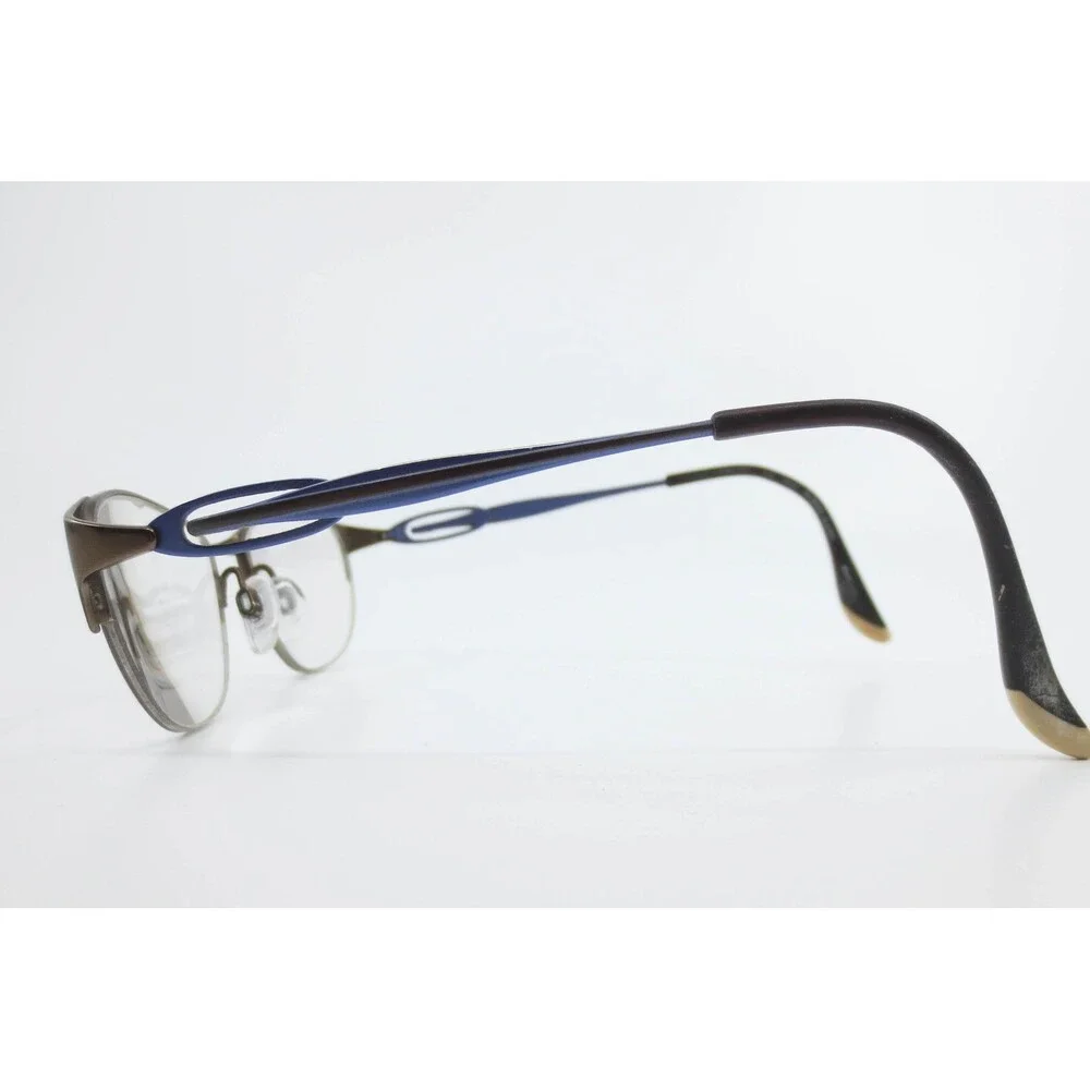 Charmant CH10611 Bronze Brown Blue Excellence Titan Cat Eye Eyeglasses 49-17-135